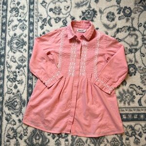 Fabindia Pink Embroidered Blouse